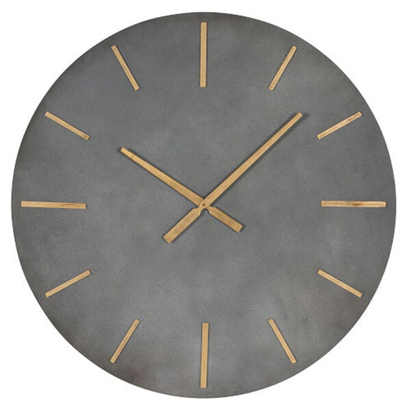 Adalynn Stone Grey and Gold 32-Inch Wall Clock, image 3