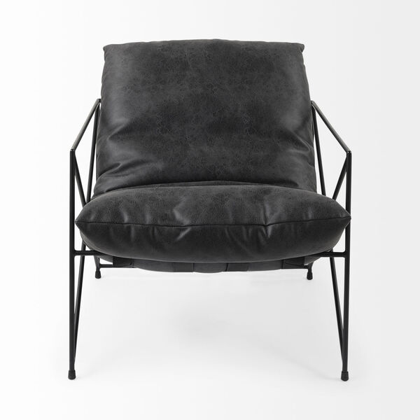 Leonidas Black Accent Chair, image 2