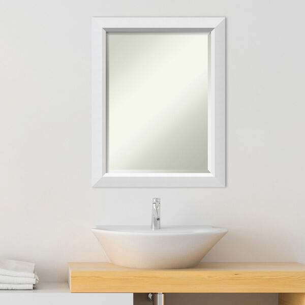 Blanco White 22W X 28H-Inch Bathroom Vanity Wall Mirror, image 3