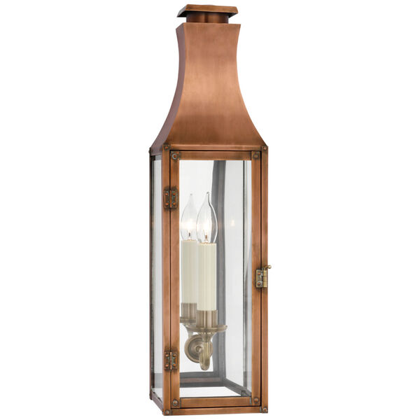 Charlestown Small Wall Lantern in Natural Copper with Clear Glass by Chapman  and  Myers, image 1
