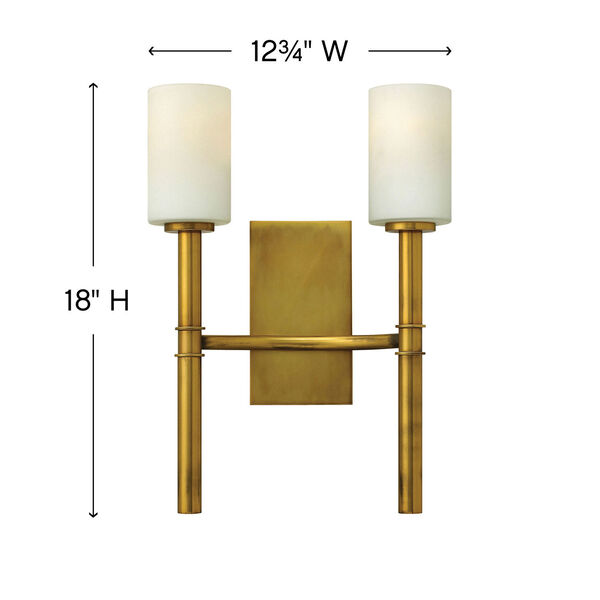Margeaux Vintage Brass Two-Light Sconce, image 7
