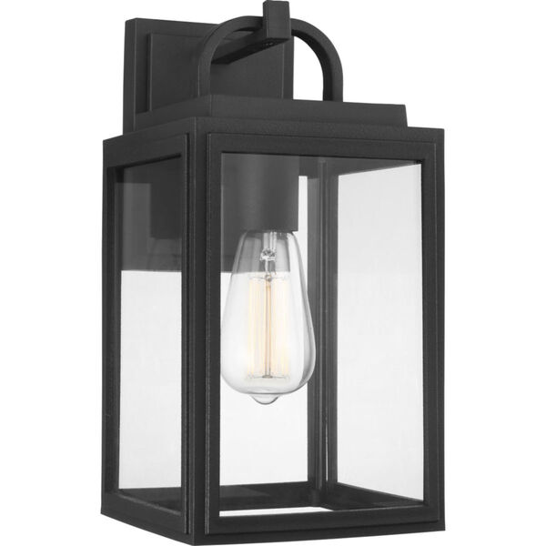 Grandbury Textured Black Seven-Inch One-Light Outdoor Wall Sconce with Clear Shade, image 1