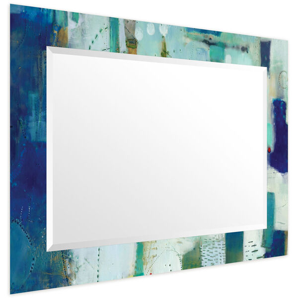Crore Blue 40 x 30-Inch Rectangular Beveled Wall Mirror, image 4