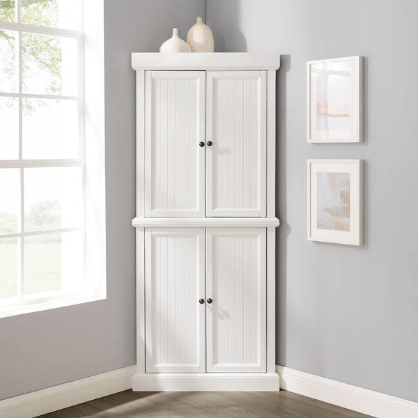 Shoreline White Corner Two-Stackable Pantry, image 4