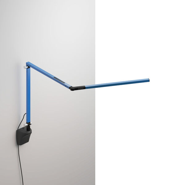 Z-Bar Blue LED Mini Desk Lamp with Metallic Black Wall Mount, image 1