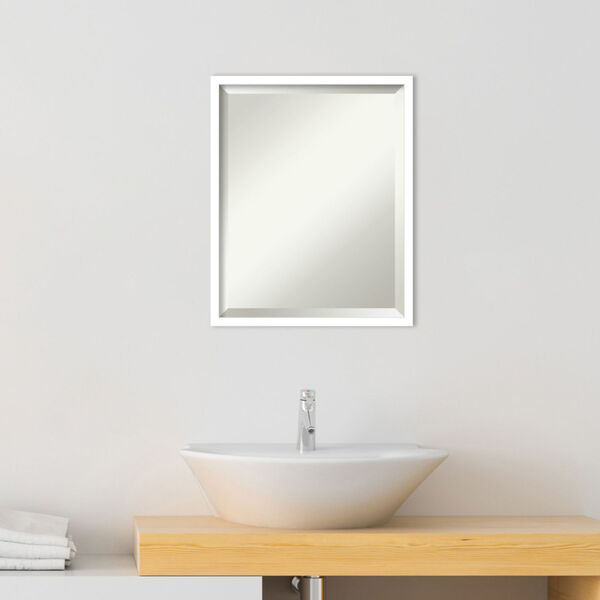 Svelte White 17W X 21H-Inch Bathroom Vanity Wall Mirror, image 3
