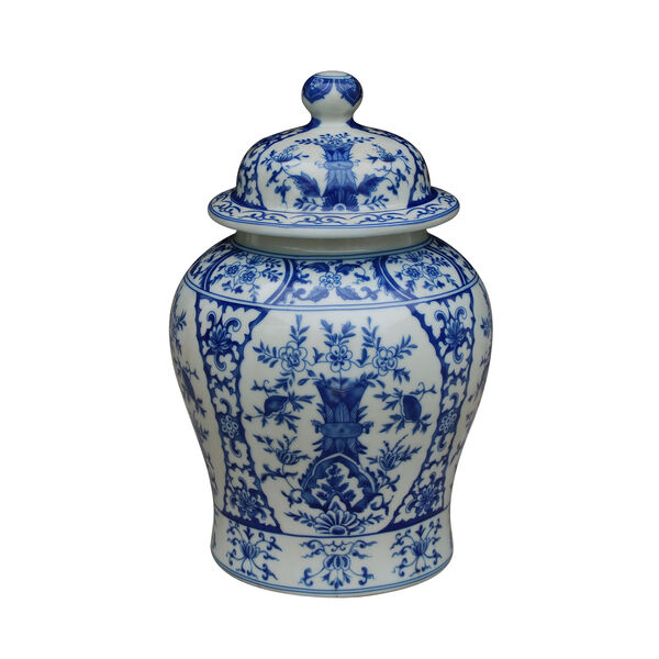 Blue and White Porcelain Jar, image 1