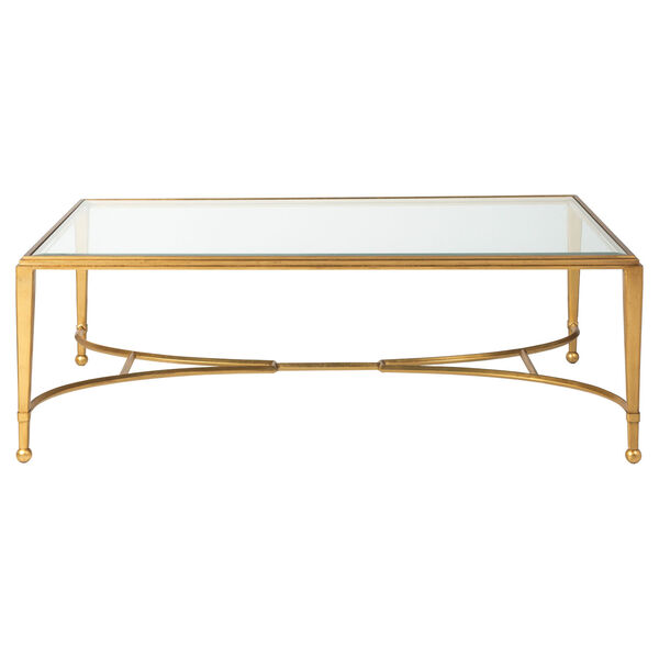 Metal Designs Gold 54-Inch Sangiovese Rectangular Cocktail Table, image 3