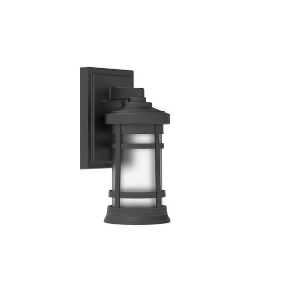 Textured Matte Black One-Light Outdoor Wall Sconce, image 1