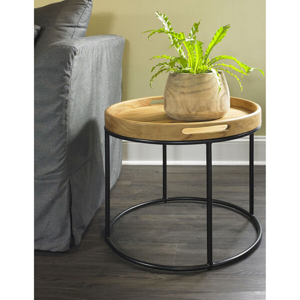 Berkeley Natural and Iron End Table, image 1