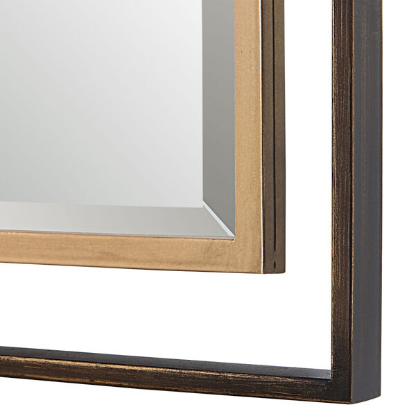 Carrizo Rustic Bronze and Antique Gold 32-Inch x 82-Inch Wall Mirror, image 6