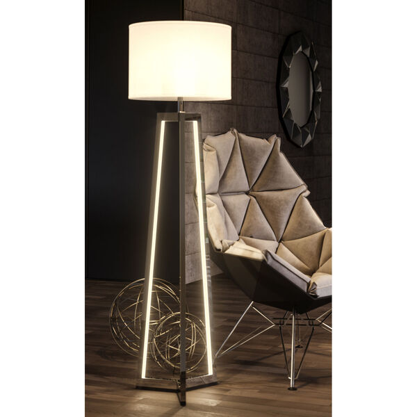 Pax Brushed Nickel LED Floor Lamp, image 3