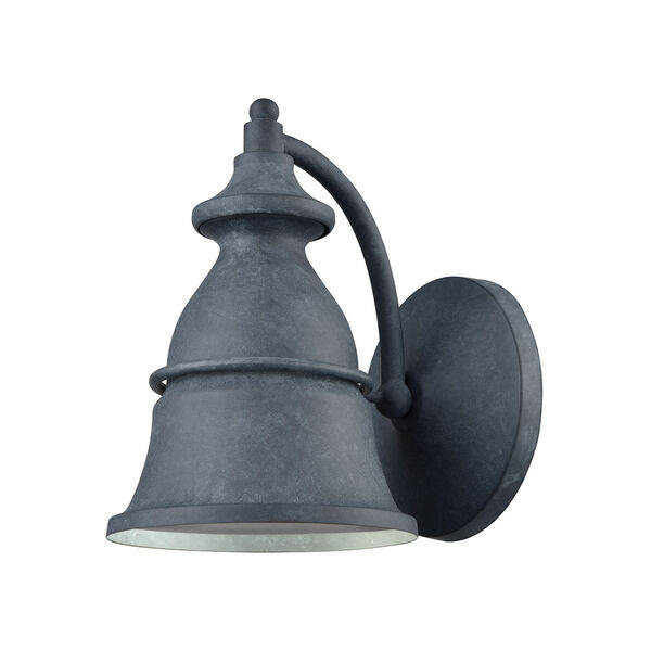 Langhorn Aged Zinc 60W One-Light Outdoor Wall Sconce, image 1