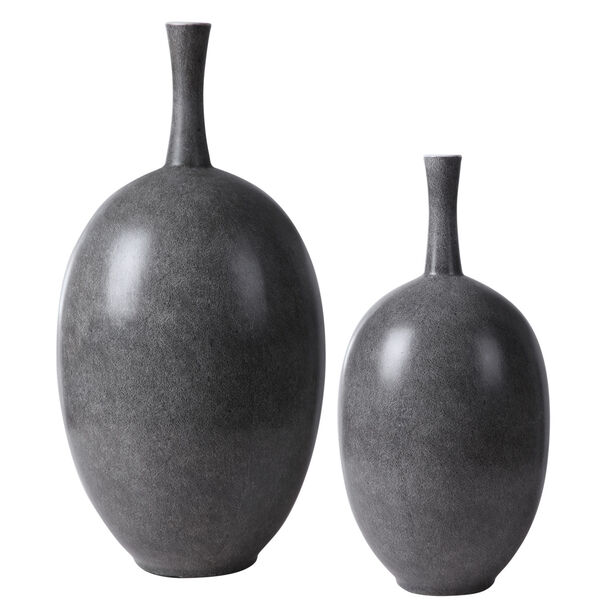 Riordan Black and White Vases, Set of 2, image 1