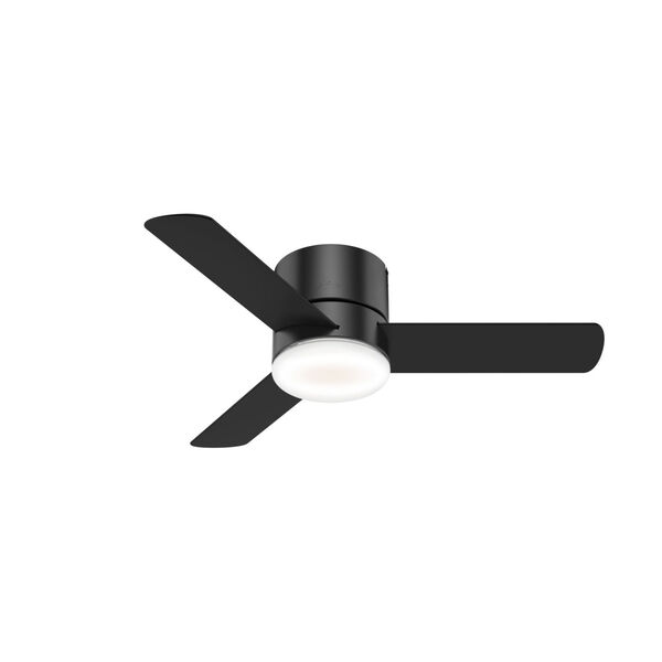Minimus Low Profile Matte Black 44-Inch LED Ceiling Fan, image 1
