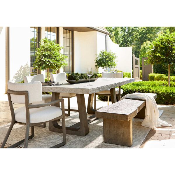 Trouville Sand Gray Weathered Teak Outdoor Dining Table, image 6