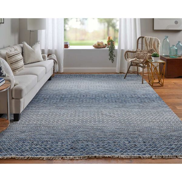 Branson Blue Ivory Rectangular 5 Ft. 6 In. x 8 Ft. 6 In. Area Rug, image 2