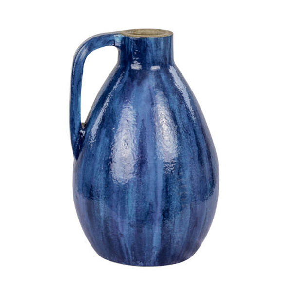 Avesta Blue Lustro 10-Inch Ceramic Vase, image 1