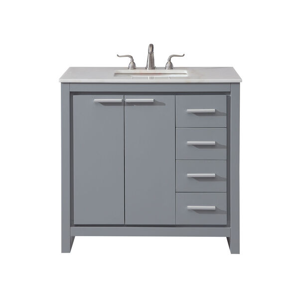 Filipo Gray 36-Inch Vanity Sink Set, image 1