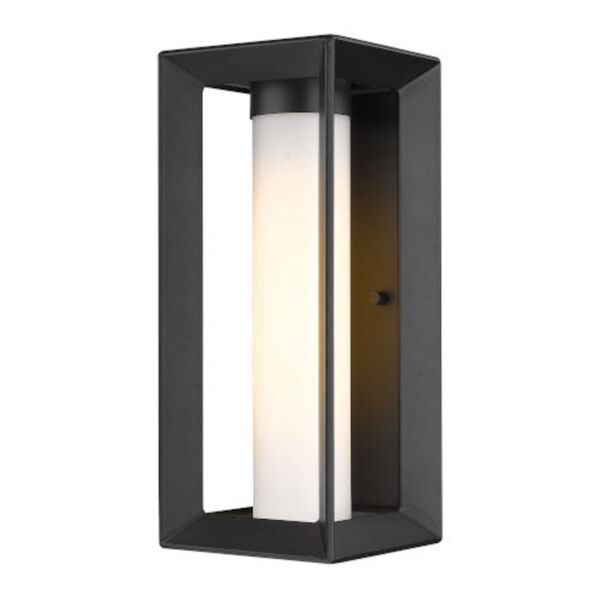 Darren Natural Black One-Light Outdoor Wall Sconce with Opal Glass, image 1