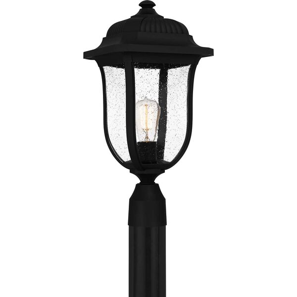 Mulberry Matte Black One-Light Outdoor Post Mount, image 1