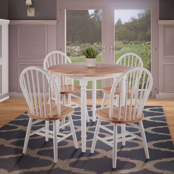 Sorella Natural and White Five-Piece Dining Set, image 3