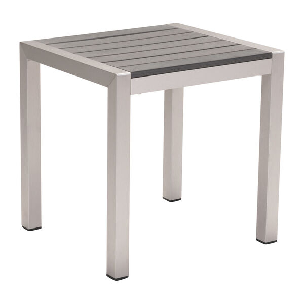 Cosmopolitan Silver and Light Gray Side Table, image 1