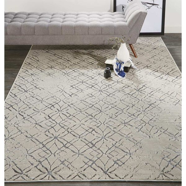 Micah Silver Gray White Area Rug, image 5