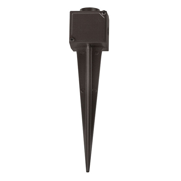 Bronze 9-Inch Landscape Ground Spike with Junction Box, image 1