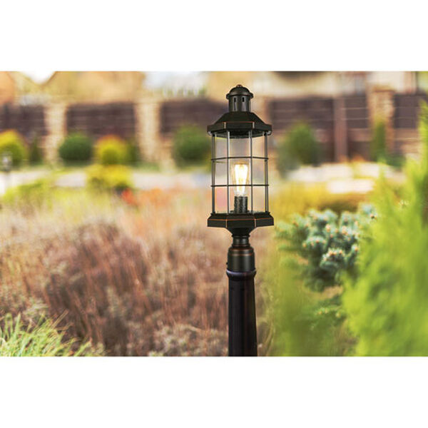 San Creek Oil Rubbed One-Light Outdoor Post Mount 202874A | Bellacor