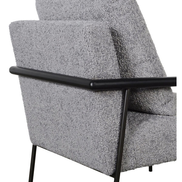 Eliicott Soft Gray and Black Upholstered Arm Chair, image 6