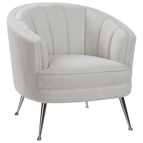 Janie Polished Nickel Accent Chair, image 1