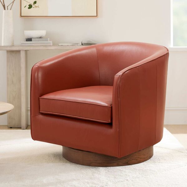 Taos Caramel and Brown Base Accent Chair, image 1