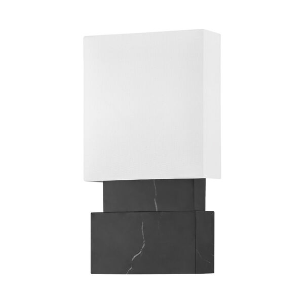 Haight Black and White Two-Light ADA Wall Sconce, image 1