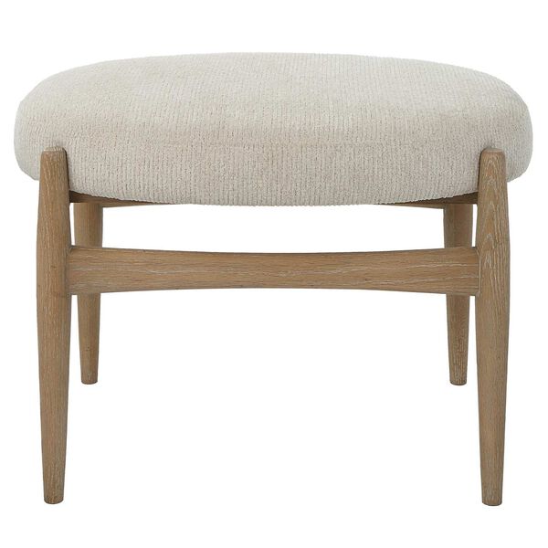 Acrobat Off-White and Natural Small Bench, image 2