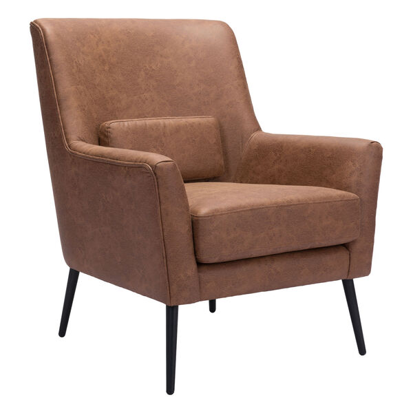 Ontario Vintage Brown and Gold Accent Chair, image 1