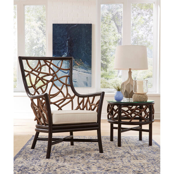 Trinidad Patriot Cherry Occasional Chair with End Table, image 3