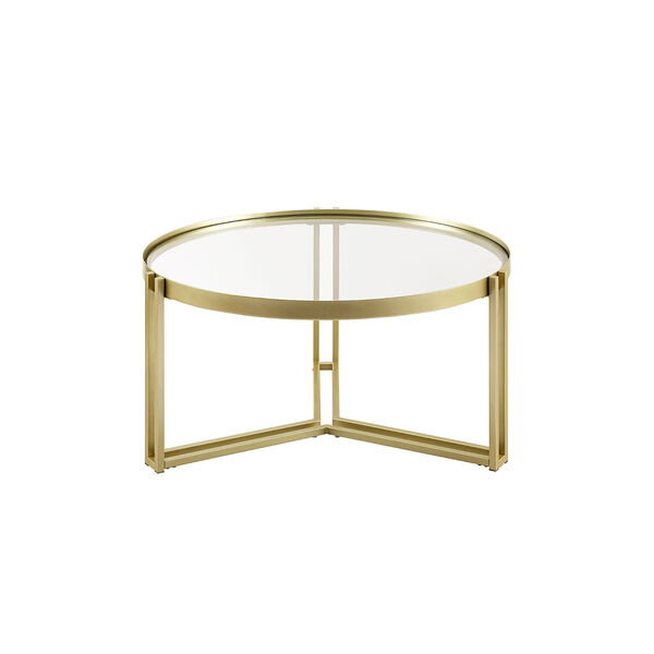 Kendall Gold Tri-Leg Round Coffee Table, image 1