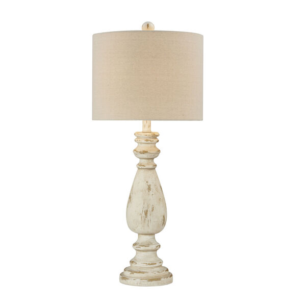 Twyla Distressed Cream One-Light Table Lamp, image 1