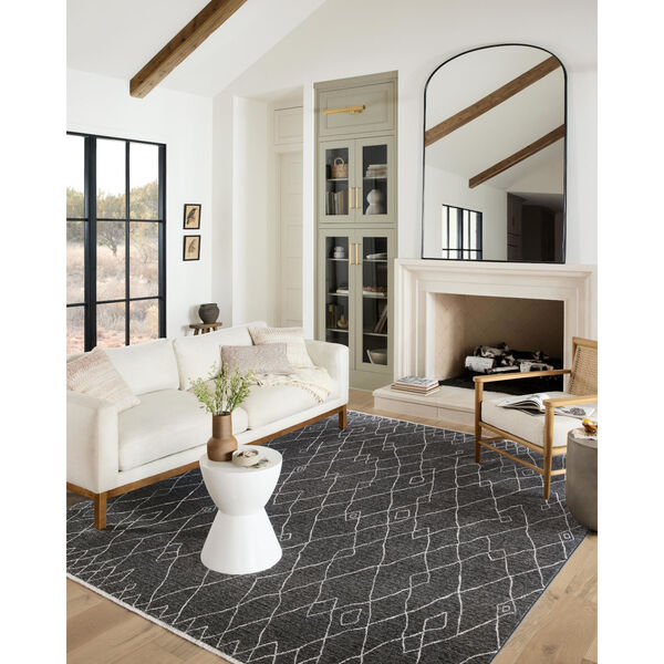Vance Charcoal and Dove Patterned Area Rug, image 2