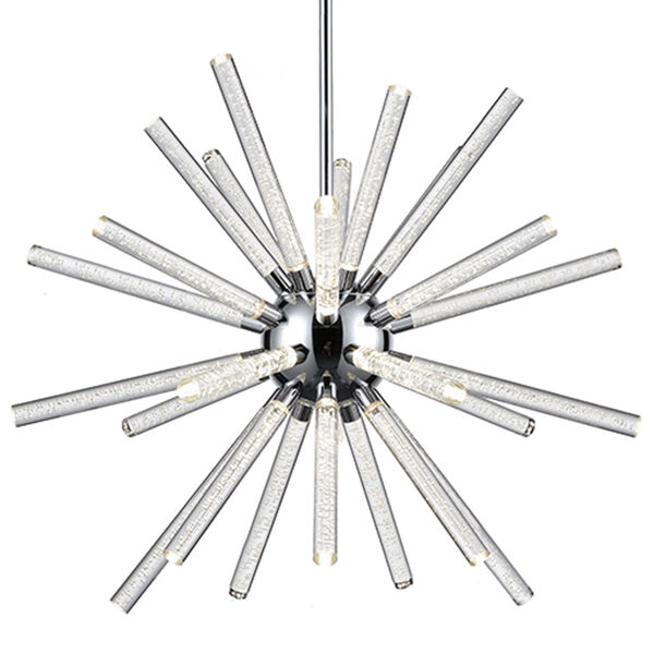 Astro Chrome 40-Inch LED Chandelier, image 1