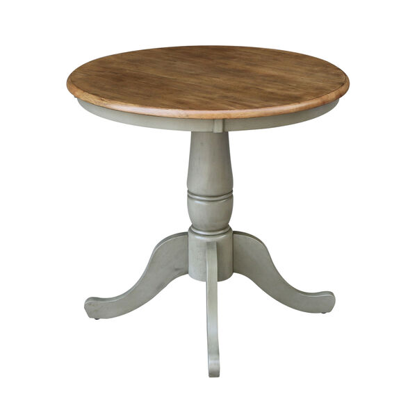Hickory and Stone 30-Inch Width 29-Inch Height Round Top Dining Height Pedestal Table, image 3