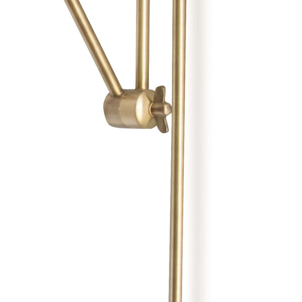 Zig-Zag Task Natural Brass One-Light Swing Arm Wall Lamp, image 4