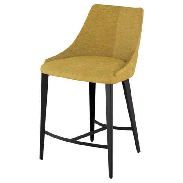 Renee Yellow and Brown Counter Stool, image 1
