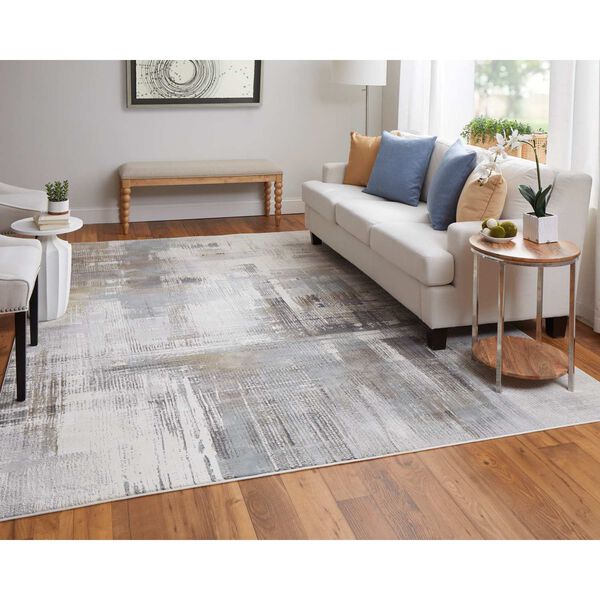 Clio Ivory Gray Brown Area Rug, image 3