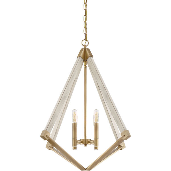 Cooper Weathered Brass Four-Light Pendant, image 4