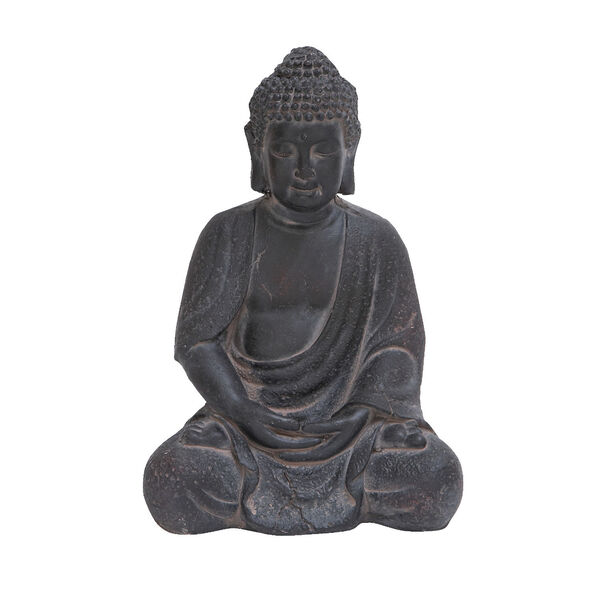 Gray Ceramic Buddha Sculpture, image 2