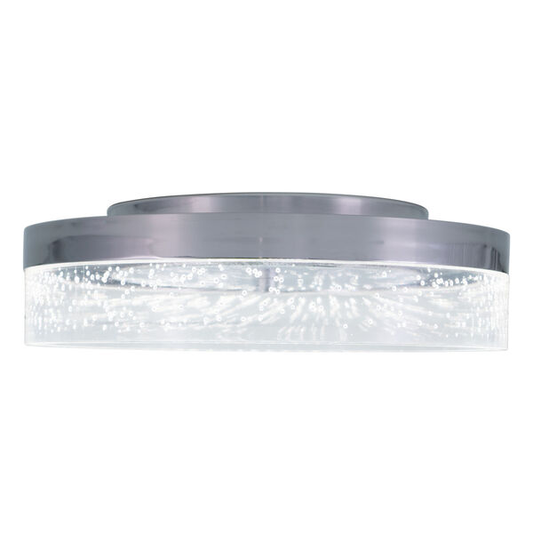 Vaughn Chrome 12-Inch Integrated LED Flush Mount with Clear Bubble Acrylic Shade, image 4
