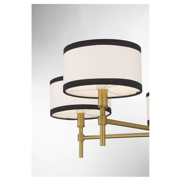 Lowry Natural Brass Five-Light Chandelier, image 6
