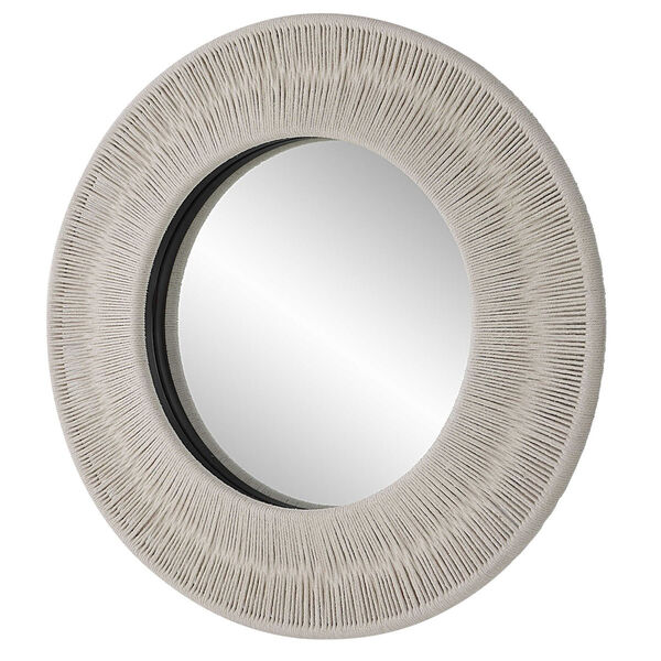 Sailors Knot White Small Round Wall Mirror, image 4